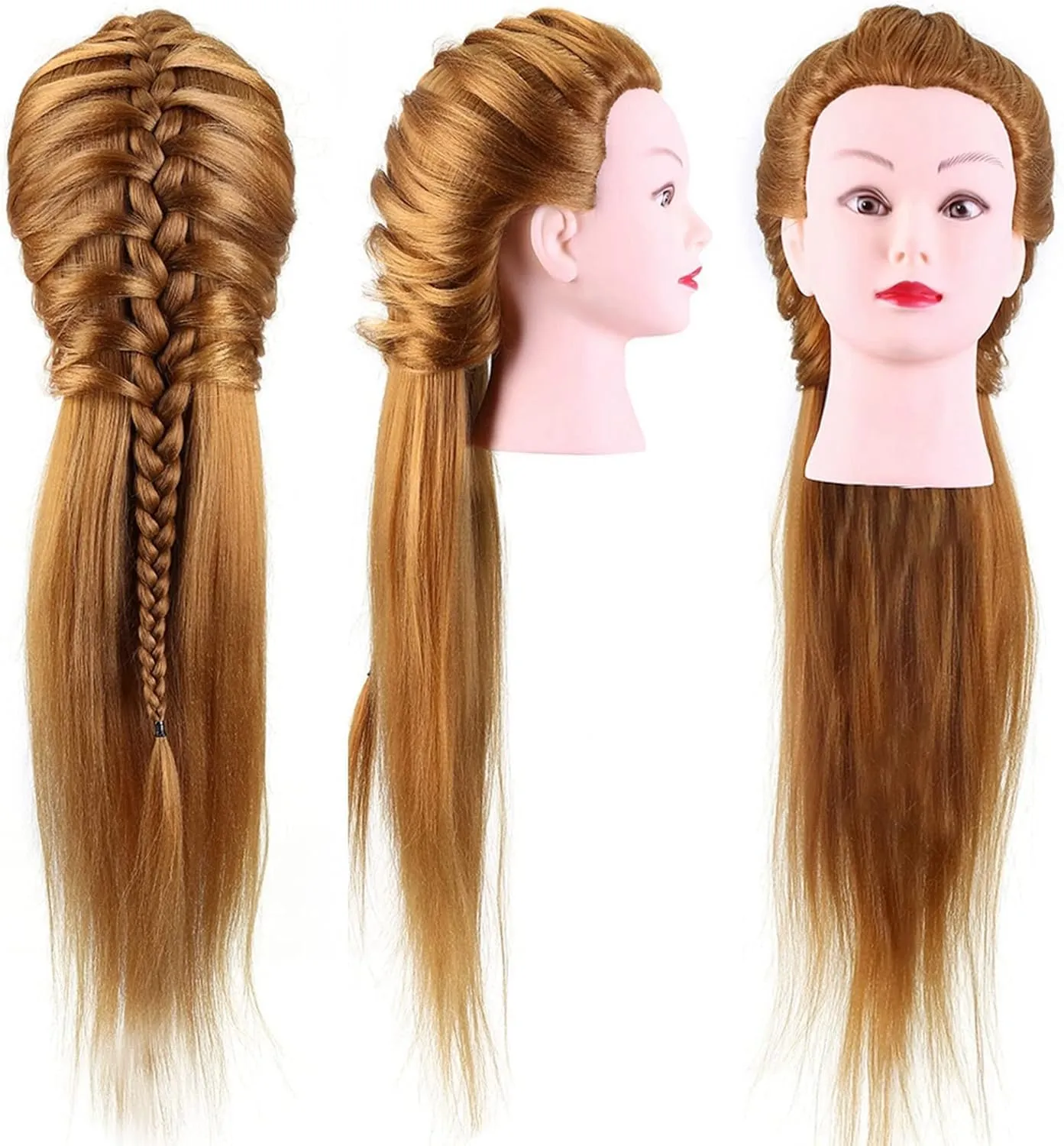 Mannequin Head Manikin Cosmetology Doll Head with Stand